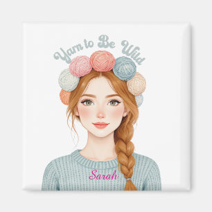 Personalised Yarn to Be Wild Magnet