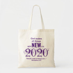 Personalised Year 2020 GOD MAKES ALL THINGS NEW Tote Bag