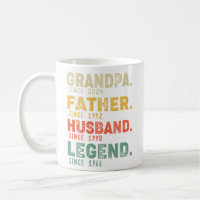 Personalised Year Grandpa Father Husband Legend