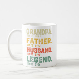 Personalised Year Grandpa Father Husband Legend Coffee Mug