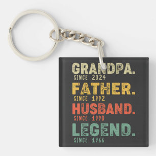 Personalised Year Grandpa Father Husband Legend Key Ring