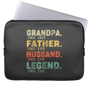 Personalised Year Grandpa Father Husband Legend Laptop Sleeve