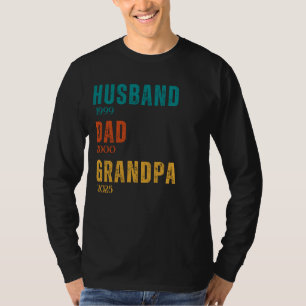 Personalised Year Husband Dad Grandpa Retro Custom T-Shirt