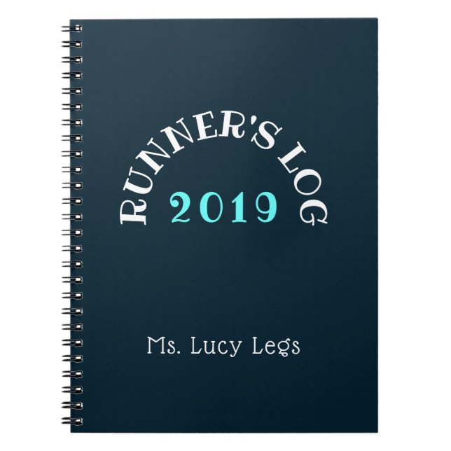 Personalised Yearly Runner's Log Training Notebook (Front)