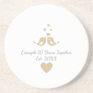 Personalised Years Together Anniversary Gift Coaster