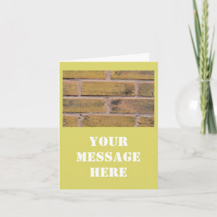 Personalised Yellow Brick Wall Card