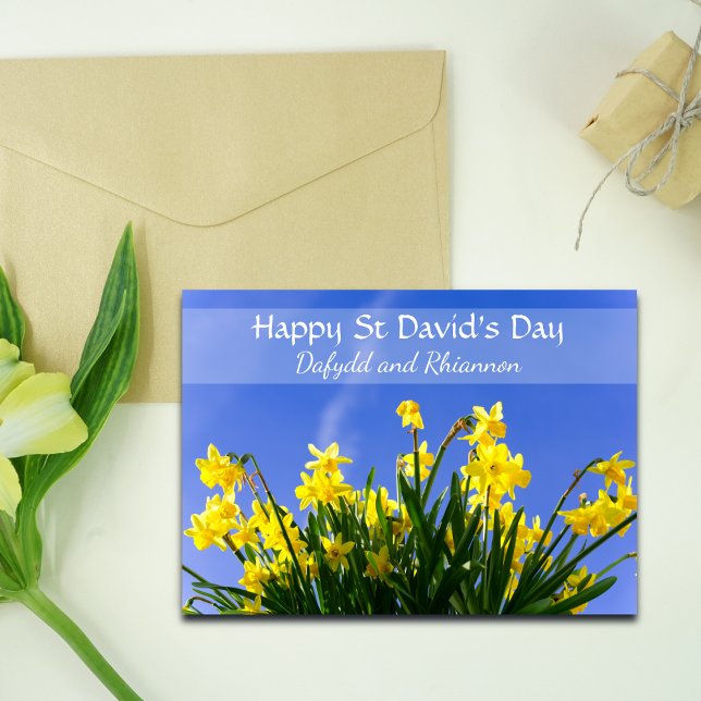 Personalised Yellow Daffodils St David's Day  Card (Creator Uploaded)