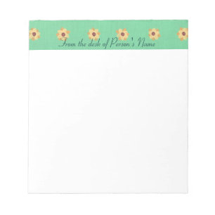 Personalised Yellow Daisy Border Notepads