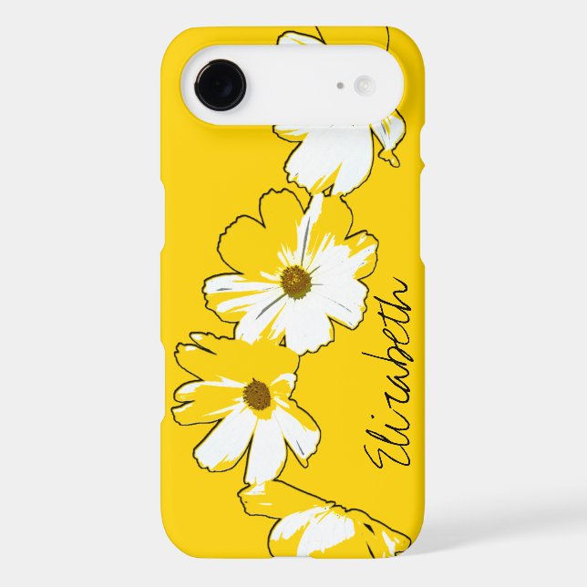 Personalised Yellow Daisy Chain Case-Mate iPhone Case (Back)