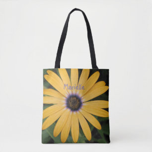 Personalised Yellow Daisy Tote Bag