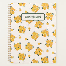 Personalised Yellow Floral Journal 2025