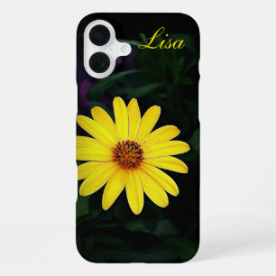 Personalised Yellow Flower Apple iPhone Case
