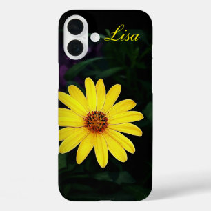 Personalised Yellow Flower Apple iPhone Case