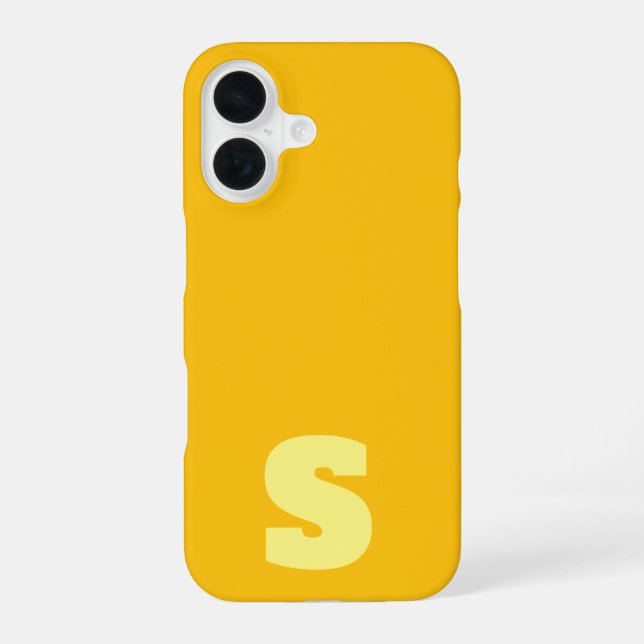 Personalised yellow iPhone / iPad case (Back)