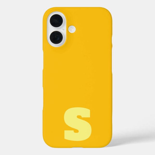 Personalised yellow iPhone / iPad case (Back)
