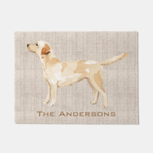 Personalised Yellow Lab Silhouette Doormat