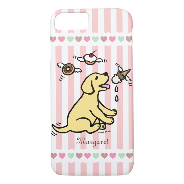 Personalised Yellow Labrador Ice Cream Dream Case-Mate iPhone Case (Back)