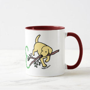 Personalised Yellow Labrador Love Mug