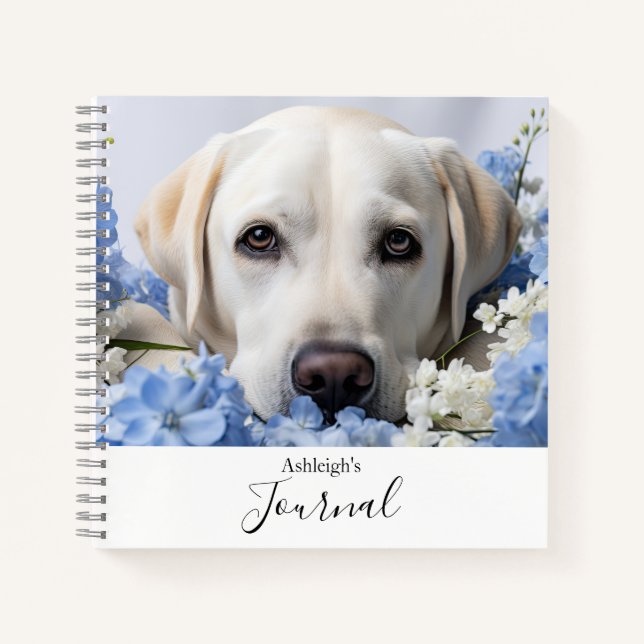Personalised Yellow Labrador Retriever Journal (Front)