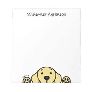 Personalised Yellow Labrador Watching You Notepad