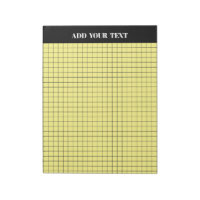 Personalised Yellow Large Graph Paper