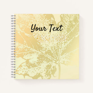 Personalised Yellow Leaf Notebook