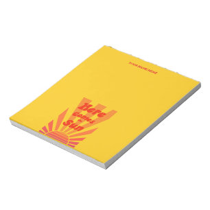 Personalised Yellow Motivational Notepad