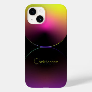 Personalised yellow Radial Texture iphone 15 Case-Mate iPhone 14 Case