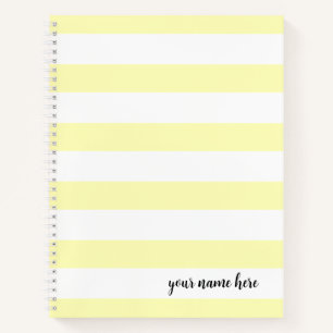 Personalised Yellow Stripes Notebook