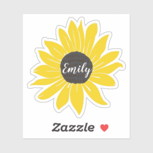 Personalised Yellow Sunflower Vinyl