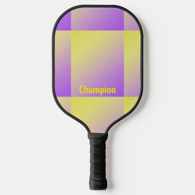 Personalised Yellow to Purple Gradient Pickleball Paddle (Front)