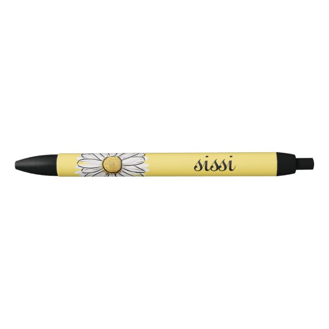Personalised Yellow & White Daisy Pen  (Front)