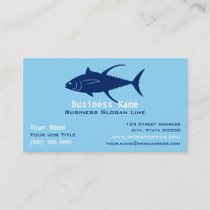 Personalised Yellowfin Tuna Offshore Fishing Business Card