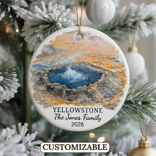 Personalised Yellowstone National Park, Montana Ceramic Ornament