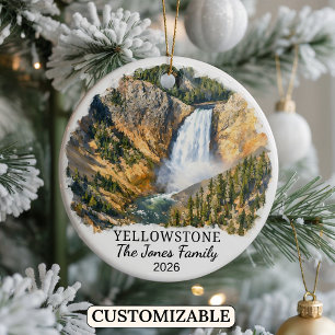 Personalised Yellowstone National Park, Montana Ceramic Ornament