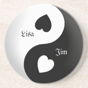 Personalised Yin Yang Love Coaster