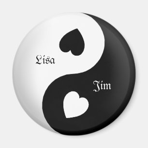 Personalised Yin Yang Love Magnet