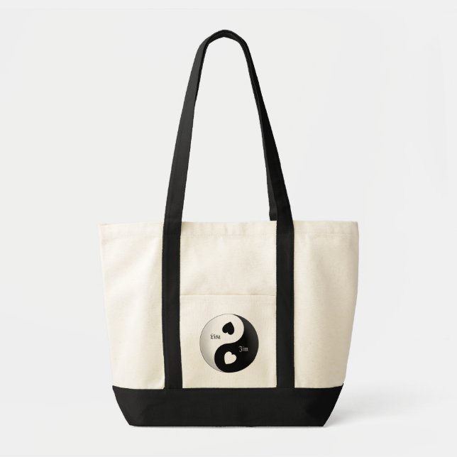 Personalised Yin Yang Love Tote Bag (Front)