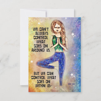 Personalised Yoga encouragement card