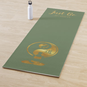 Personalised YOGA Instructor, Just Be SAGE GREEN Mat