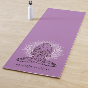 Personalised Yoga Lotus Pose Lavender Yoga Mat
