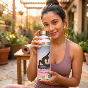 Personalised Yoga Lover Teacher Mum Women Gift Water Bottle