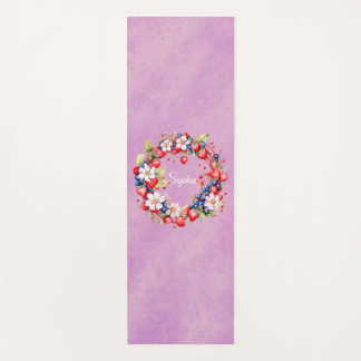 Personalised Yoga Mat Fruits Design Meditation Mat