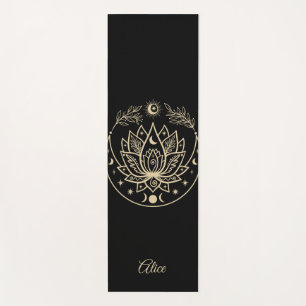 Personalised Yoga Mat Meditation Gift Black