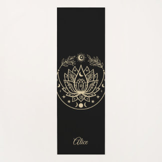 Personalised Yoga Mat Meditation Gift Black