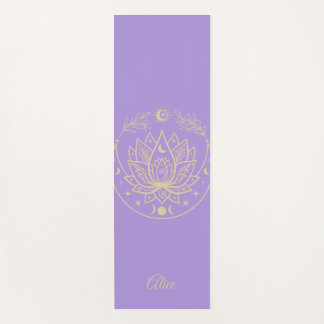 Personalised Yoga Mat Meditation Gift Purple