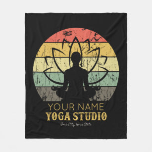 Personalised Yoga Studio Fitness Instructor Guru Fleece Blanket