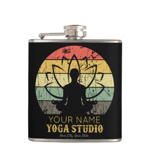 Personalised Yoga Studio Fitness Instructor Guru Hip Flask