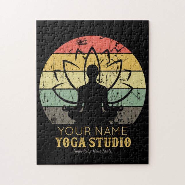 Personalised Yoga Studio Fitness Instructor Guru  Jigsaw Puzzle (Vertical)