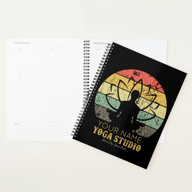 Personalised Yoga Studio Fitness Instructor Guru Planner (Display)